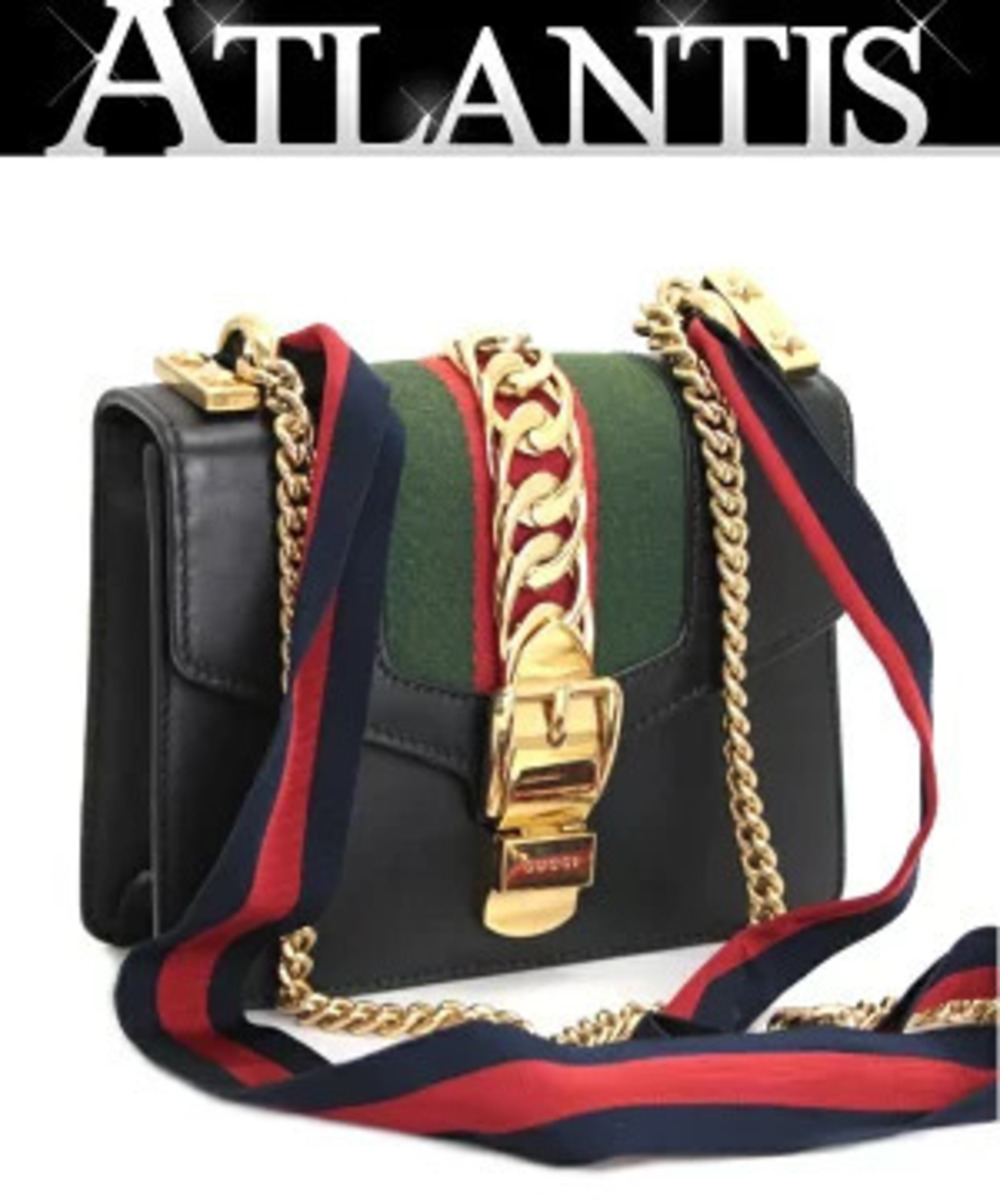 Gucci Sylvie Chain Shoulder Bag Leather